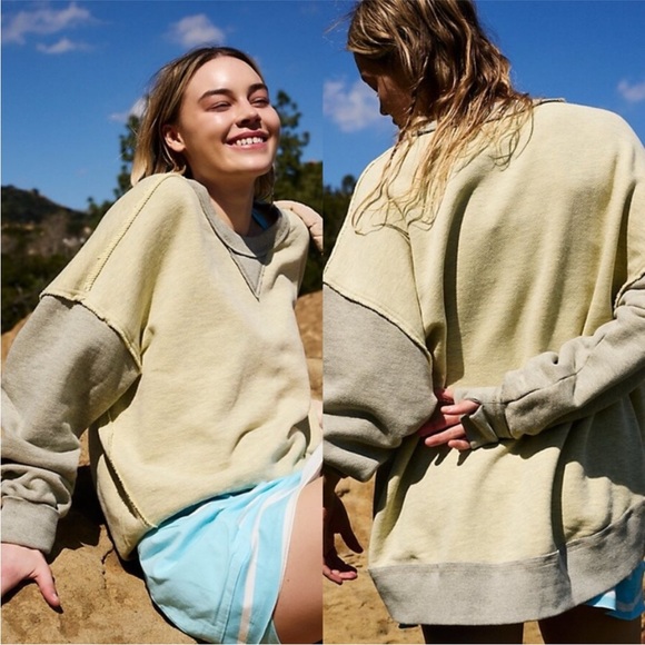 Free People Tops - FREE PEOPLE Movement Start Up Pullover Oversized Sweatshirt NEW Large